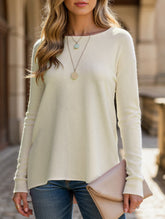 Loose Long-sleeved Knitted Top T-shirt