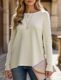 Loose Long-sleeved Knitted Top T-shirt