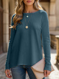 Loose Long-sleeved Knitted Top T-shirt