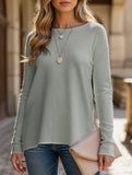 Loose Long-sleeved Knitted Top T-shirt