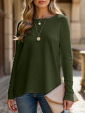 Loose Long-sleeved Knitted Top T-shirt