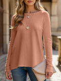 Loose Long-sleeved Knitted Top T-shirt