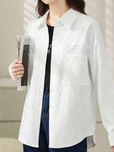 COMMUTER STYLE LONG-SLEEVED SLIMMING SHIRT_CWTBLL0905