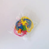 RAINBOW BEAR HEART BOW HAIR TIE_CWAHA1836