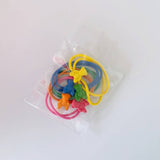 RAINBOW BEAR HEART BOW HAIR TIE_CWAHA1836