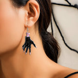 NEW DARK SWEET COOL WITCH GHOST EARRINGS_CWAJE1477
