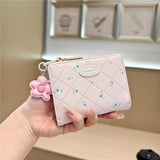 Floral Print Sweet Short Wallet Coin Purse_Cwab06198