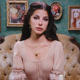 SIMPLE AND STYLISH CROSS HEART PENDANT NECKLACE_CWMM5330