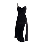 Trendset Waist High Split Halter Dress