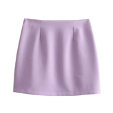 HIGH WAIST MINI SKIRT WITH BOW CHIC STYLE_CWDSD8347