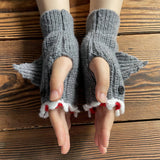 CUTE CARTOON SHARK HALF FINGER GLOVES_CWMM1663