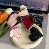 CRYSTAL HEART ACETATE HAIR CLAW LUX CHIC STYLE_CWAHA2640