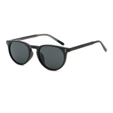 FASHIONABLE FAUX ACETATE ROUND FRAME SUNGLASSES_CWASG0506