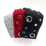 ELASTIC PUNK HEADBAND WITH MIXED METAL STUDS_CWAHA6309