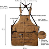 Cwmm1821_Canvas Apron Multi-Functional Outdoor Work Apron