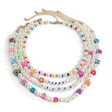 SIMPLEAND FLOWER BRAIDED MIX AND MATCH NECKLACE_CWAJE1497