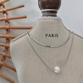 DOUBLE FRESHWATER PEARL NECKLACE_CWAJE1274