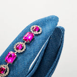 SIMPLE RHINESTONE KNOT DENIM HEADBAND_CWAHA2127