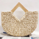 Women Casual Moon Bag Woven Tote Bag_Cwab0830