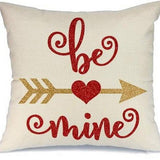 HOME PRINTED RED LOVE PILLOW COVER_CWMM0772