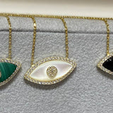 FASHIONABLE DEVILS EYE ZIRCON CLAVICLE NECKLACE_CWMM3764