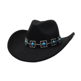 Unisex Cowboy Fedora Hat Ethnic Style_Cwah04445