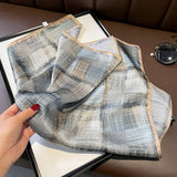 CHIC STRIPED SILK SCARF WOMEN S SQUARE SHAWL_CWASC0604