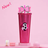 DOUBLE LAYER PORTABLE PLASTIC STRAW DIAMOND CUP_CWMM0978