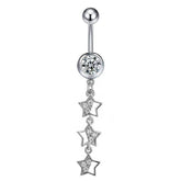 STAR DANGLE BELLY RING CZ HYPOALLERGENIC PIERCING_CWMM9311