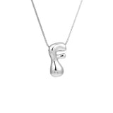 HIP HOP 26 LETTERS PENDANT NECKLACE SILVER CHAIN_CWMM5865