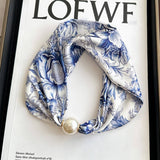 Pearl Magnetic Skinny Silk Neck Scarf_Cwasc03931