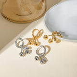 18K GOLD STAINLESS STEEL CHERRY DROP EARRINGS_CWASC1675