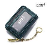 Zipper Key Case Genuine Leather Card Holder_Cwab3870