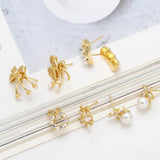 MINIMALIST PEARL BOW EARRINGS_CWAJE0990