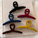 Velvet Cross Claw Clip Vintage Hair Accessory_Cwaha07762