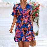 Stylish Loose Ruffled Dress_Cwdsd2647