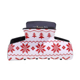 RED CHRISTMAS REINDEER SNOWFLAKE HAIR CLIP_CWAHA2327