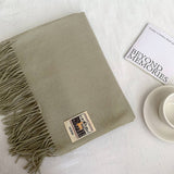 SOLID COLOR FAUX CASHMERE SCARF WINTER WRAP_CWASC2303