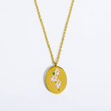 Vintage December Flower Clavicle Necklace_Cwmm3785