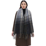 GRADIENT FRINGE SCARF FALL WINTER JACQUARD WRAP_CWASC0874