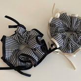 PLAID RIBBON BOW FABRIC HAIRBAND HAIR ACCESSORIES_CWAHA4040