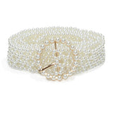 NEW SWEET PEARL STRETCH PEARL WIDE BELT_CWABE0508