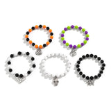 NEW SKULL PUMPKIN COLOR BRACELET SET_CWAJE1486
