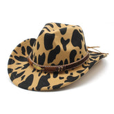 Wool Cow Pattern Wide Brim Western Cowboy Hat_Cwah2554