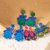 HALLOWEEN SKULL PRINT EARRINGS_CWAJE2447