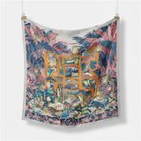 GREEN SILK SCARF VERSATILE NECK TIE HAIR ACCES_CWASC0659