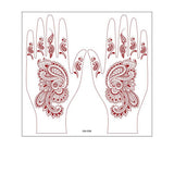 REALISTIC HENNA TATTOO STICKERS BROWN RED LACE_CWMM8361