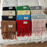 50 WOOL CIRCLE SCARF LONG WOVEN WINTER WRAP_CWASC2307