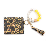 LEATHER CARD BAG TASSEL KEYCHAIN BRACELET_CWAJE0657