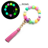 GLOW IN THE DARK WRISTBAND WITH TASSEL KEYCHAIN_CWMM6870